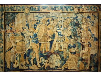Tapisserie  (XVIe s.) : La légion de saint Maurice est décimée