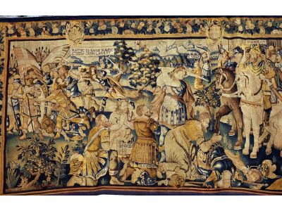 Tapisserie (XVIe s) .: Martyre de saint Maurice et de ses compagnons